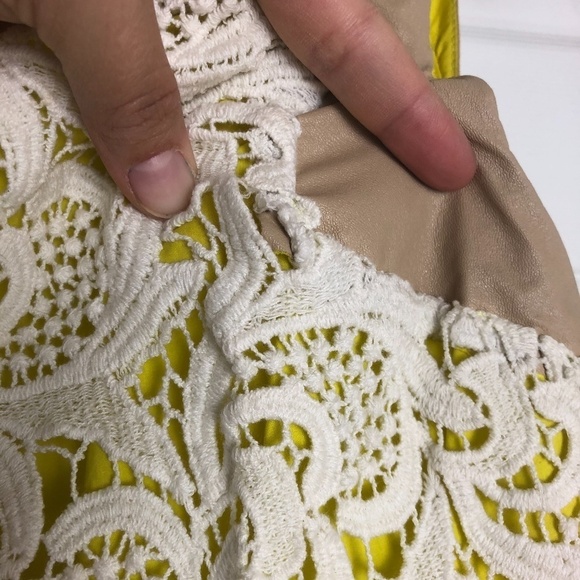 Greylin Valencia Yellow Lace Flare‎ Dress Women Size XS - Picture 3 of 8